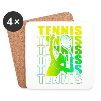 Vêtements de tennis pour joueuses de tennis filles - Dessous de verre (lot de 4) - blanc - Devant