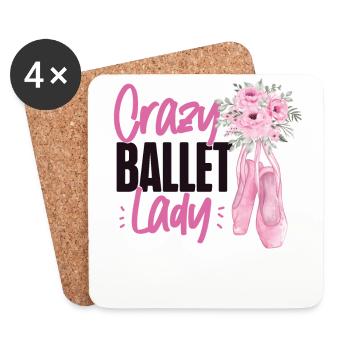 Ballet Danseuse Danse Ballerine - Dessous de verre (lot de 4) - blanc - Devant