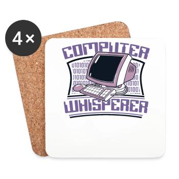 Computer Whisperer Admin IT-Betrieb Administrator - Untersetzer (4er-Set) - Weiß - Vorne