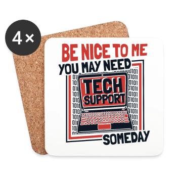 You May Need Tech Support Someday Informatiker - Untersetzer (4er-Set) - Weiß - Vorne