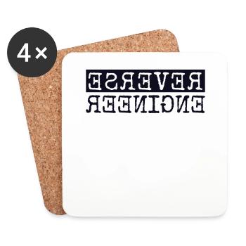 Développeur d’ingénieurs logiciels de rétro-ingénierie - Dessous de verre (lot de 4) - blanc - Devant
