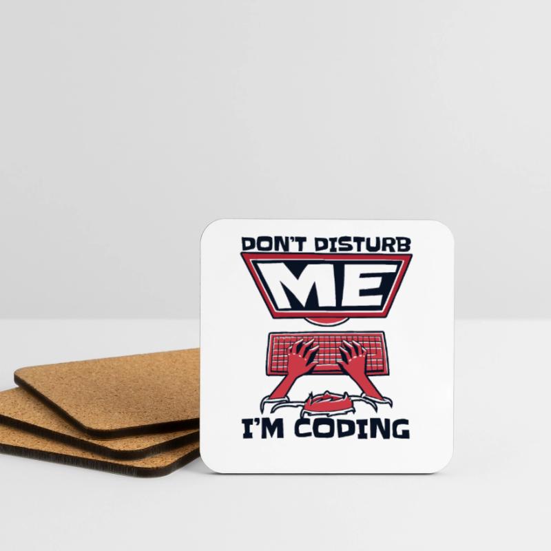 Don't Disturb Me I'm Coding Developer Coder Untersetzer (4er-Set)