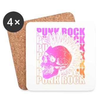 Punk Rock Pogo Anarchy Punks Punk Rocker Punk - Coasters (set of 4) - white - Front