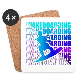 Wakeboard Wakeboarder Wakeboarding Freestyle DNA - Untersetzer (4er-Set) - Weiß - Vorne