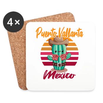 Kaktus in Puerto Vallarta - Untersetzer (4er-Set) - Weiß - Vorne