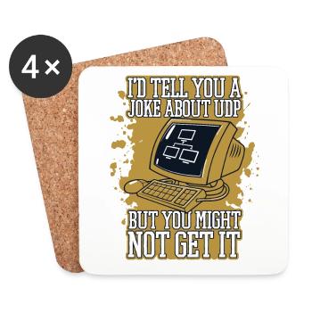 I'd Tell You A Joke About UDP Developer Coder - Untersetzer (4er-Set) - Weiß - Vorne
