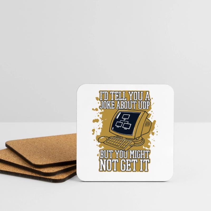 Je vous raconterais une blague sur UDP Developer Coder Dessous de verre (lot de 4)