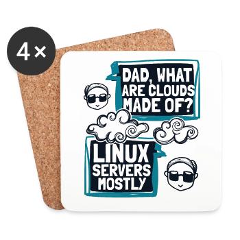 Dad What Are Clouds Made Of Developer Coder - Untersetzer (4er-Set) - Weiß - Vorne