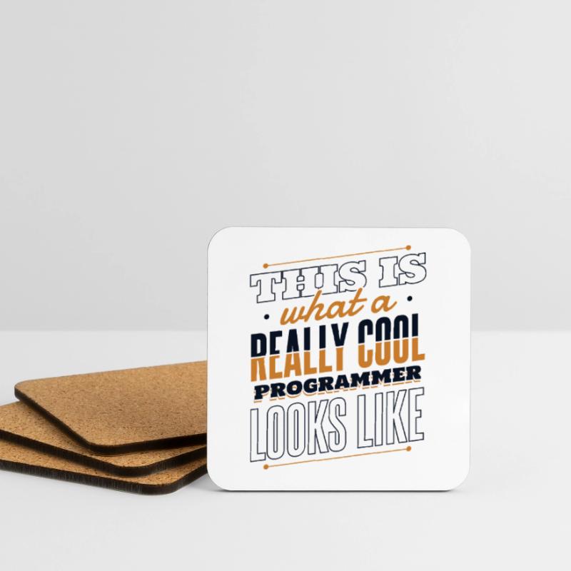 What A Really Cool Programmer Looks Like Coder Untersetzer (4er-Set)