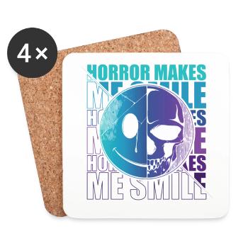 Zombie Horror Horror Film Festival + Halloween - Coasters (set of 4) - white - Front