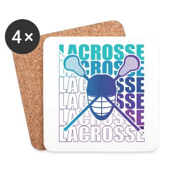 Lacrosse LAX Club Team Spieler Trainer Fans Coach - Untersetzer (4er-Set) - Weiß - Vorne