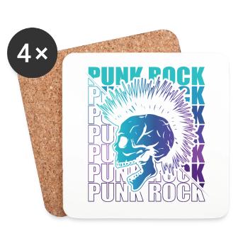 Punk Rock Pogo Anarchy Punks Punk Rocker Punk - Coasters (set of 4) - white - Front