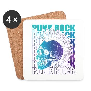 Punk Rock Pogo Anarchy Punks Punk Rocker Punk - Coasters (set of 4) - white - Front