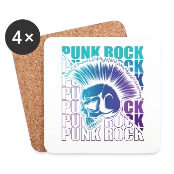 Punk Rock Pogo Anarchy Punks Punk Rocker Punk - Coasters (set of 4) - white - Front