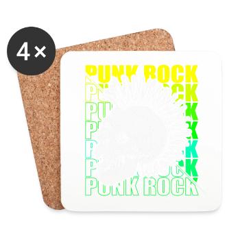 Punk Rock Pogo Anarchy Punks Punk Rocker Punk - Coasters (set of 4) - white - Front