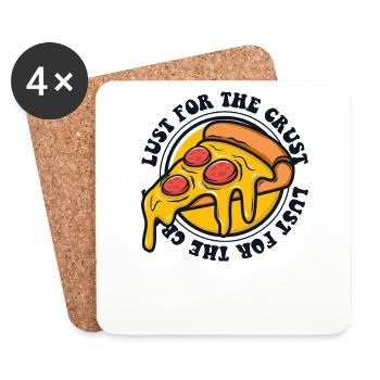 Lust For The Crust Pizza Pizzablech Pizzaofen - Untersetzer (4er-Set) - Weiß - Vorne