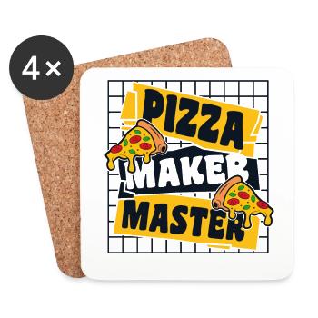 Pizza Maker Master Pizzaofen Pizza Pizzablech - Untersetzer (4er-Set) - Weiß - Vorne