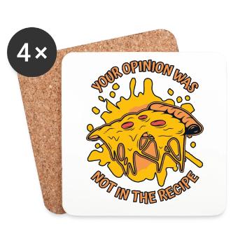 Your Opinion Was Not In The Recipe Pizzaofen - Untersetzer (4er-Set) - Weiß - Vorne