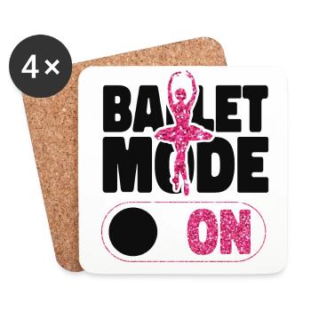 Ballet Dancer Dance Girl Ballerina - Coasters (set of 4) - white - Front