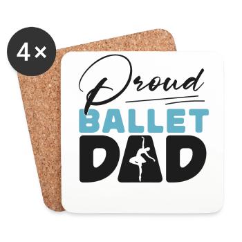Ballet Danseuse Danse Ballerine - Dessous de verre (lot de 4) - blanc - Devant