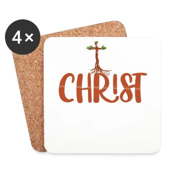 Rooted in Christ of Ephesian Christians - Coasters (set of 4) - white - Front