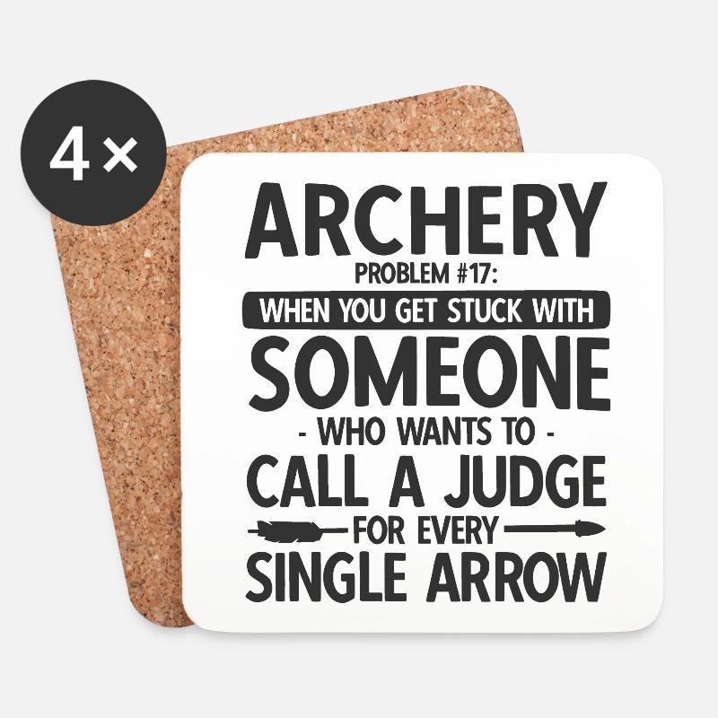 Bogenschießen Archery - Untersetzer (4er-Set) - Weiß