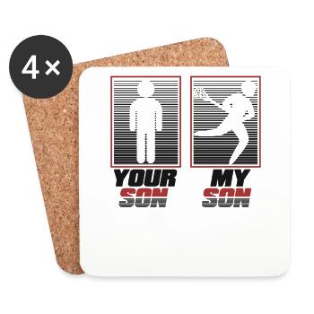 You Son My Son Intercrosse Lax Spieler Polocrosse - Untersetzer (4er-Set) - Weiß - Vorne
