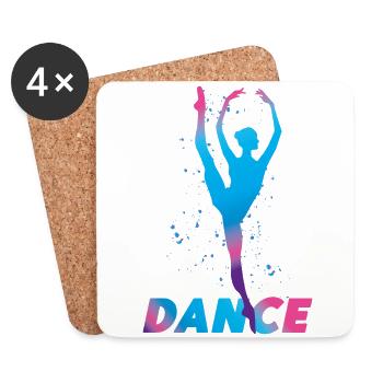 Ballet Dancer Dance Girl Ballerina - Coasters (set of 4) - white - Front