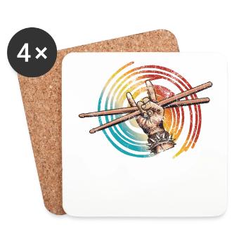 Drummers Drummers Drummers Drummers - Coasters (set of 4) - white - Front