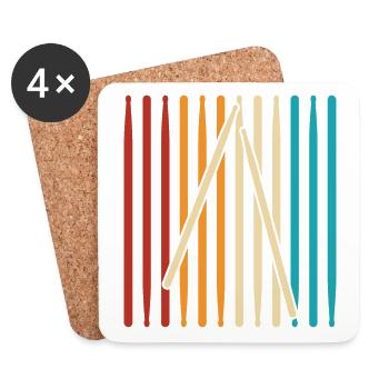 Drummers Drummers Drummers Drummers - Coasters (set of 4) - white - Front