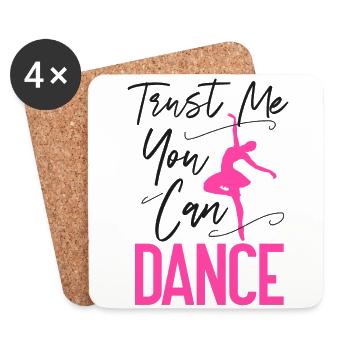Ballet Danseuse Danse Ballerine - Dessous de verre (lot de 4) - blanc - Devant
