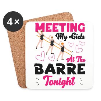 Ballet Dancer Dance Girl Ballerina - Coasters (set of 4) - white - Front