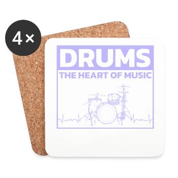 Drummers Drummers Drummers Drummers - Coasters (set of 4) - white - Front