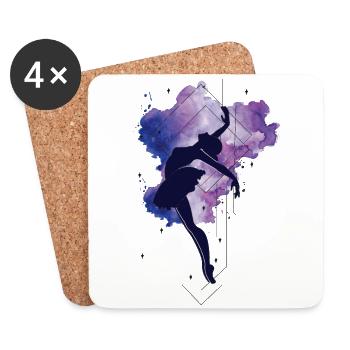 Ballet Dancer Dance Girl Ballerina - Coasters (set of 4) - white - Front