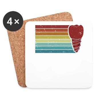 Retro Dental Laboratory Dental Laboratory Dental Technician - Coasters (set of 4) - white - Front