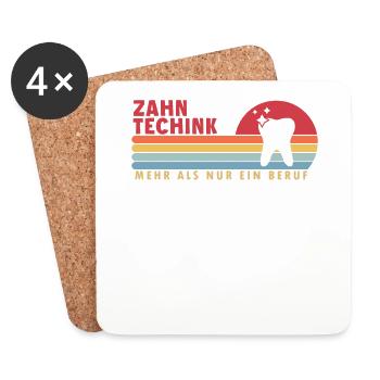 Zahntechnik mehr als ein Beruf Dentallabor - Untersetzer (4er-Set) - Weiß - Vorne