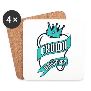 Crown Whisperer Laboratoire dentaire Laboratoire dentaire - Dessous de verre (lot de 4) - blanc - Devant