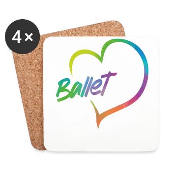Ballet Dancer Dance Girl Ballerina - Untersetzer (4er-Set) - Weiß - Vorne