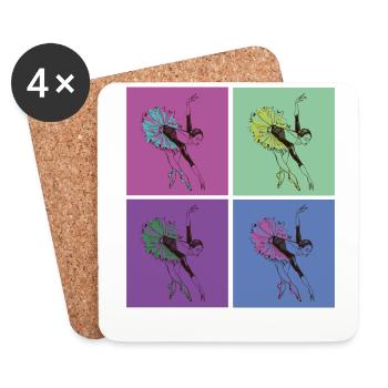 Ballet Dancer Dance Girl Ballerina - Coasters (set of 4) - white - Front