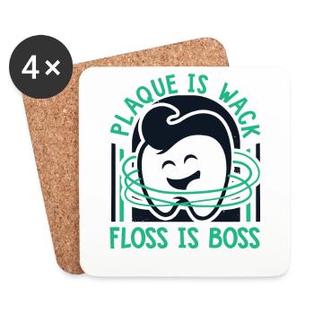 Plaque est Wack Dental Laboratory - Dessous de verre (lot de 4) - blanc - Devant