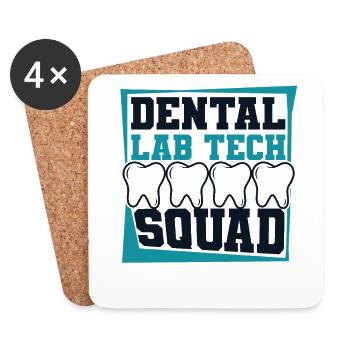 Dental Laboratory Dental Laboratory Master Dental Technician - Coasters (set of 4) - white - Front