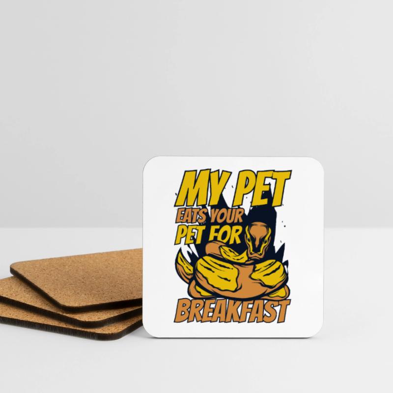 My Pet Eats Your Pet For Breakfast Python Banana Untersetzer (4er-Set)