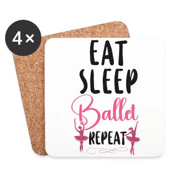 Ballet Dancer Dance Girl Ballerina - Untersetzer (4er-Set) - Weiß - Vorne