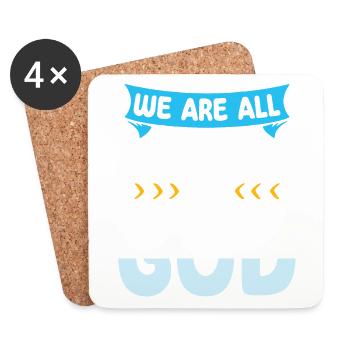We are all children of God's Christian faith - Coasters (set of 4) - white - Front