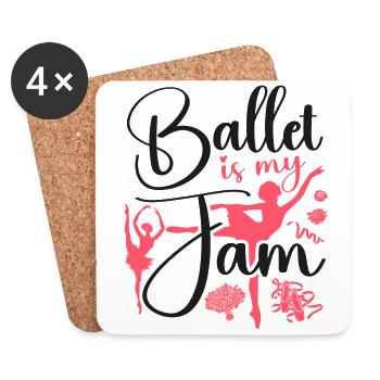 Ballet Dancer Dance Girl Ballerina - Untersetzer (4er-Set) - Weiß - Vorne