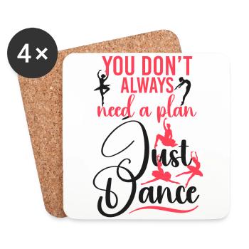 Ballet Dancer Dance Girl Ballerina - Coasters (set of 4) - white - Front