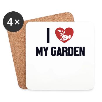I Love My Garden Allotment Garden Horticulture Gardener - Coasters (set of 4) - white - Front