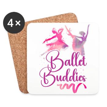 Ballet Danseuse Danse Ballerine - Dessous de verre (lot de 4) - blanc - Devant