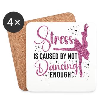 Ballet Danseuse Danse Ballerine - Dessous de verre (lot de 4) - blanc - Devant