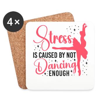 Ballet Dancer Dance Girl Ballerina - Coasters (set of 4) - white - Front